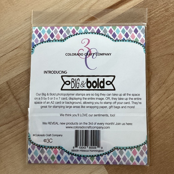 Colorado Craft Company 3C clear photopolymer stamp | new hummingbird love craft - Picture 2 of 3